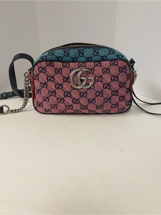 Gucci Handbags - Gucci multicolor GG canvas small MORMONT chain shoulder bag